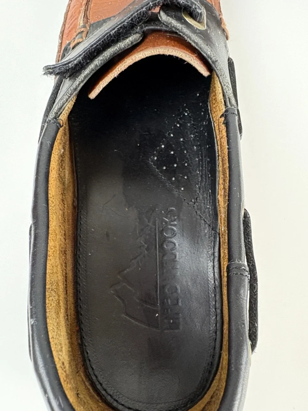 Life Outdoors Men's Two-Tone Brown and Black Leather Boat/Loafers 11.5AA
